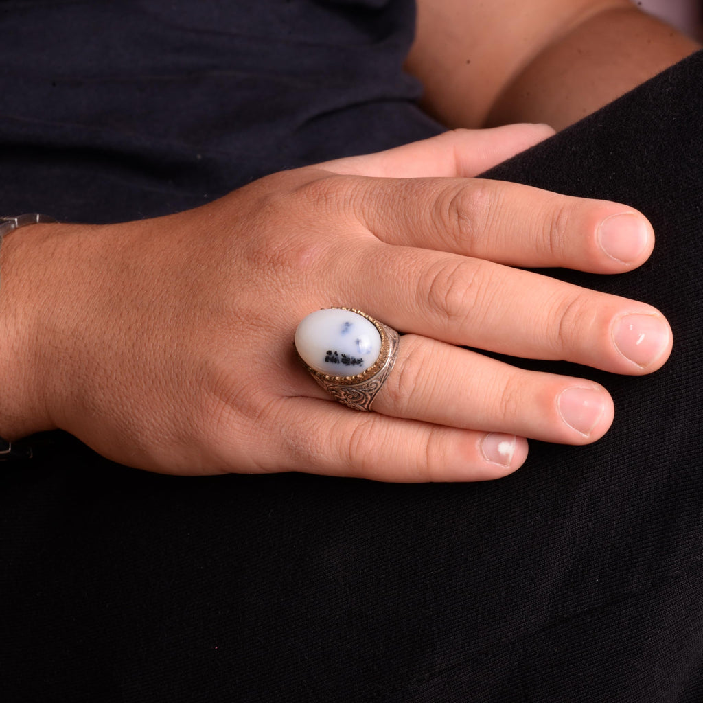 Natural Yemen Agate Stone Ring (Model-2) — 3