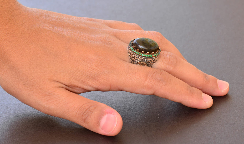Labradorite Stone Ring — 7