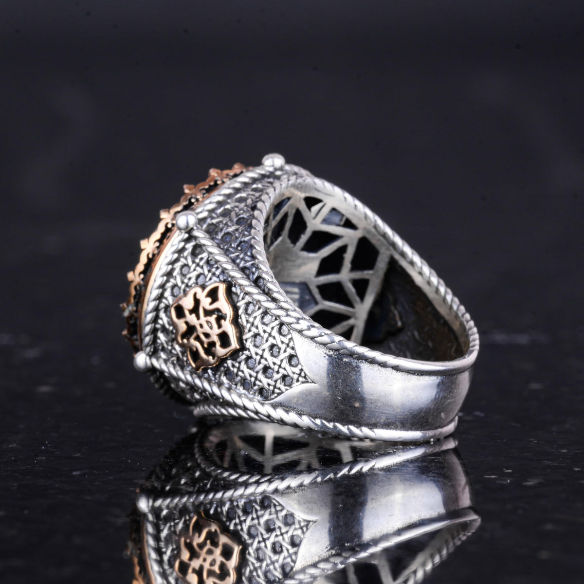 Natural Petersite Stone Handmade Ring - 925 Sterling Silver — 7