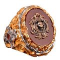 Handmade Ring - 925 Sterling Silver Gold Plated (Lion)