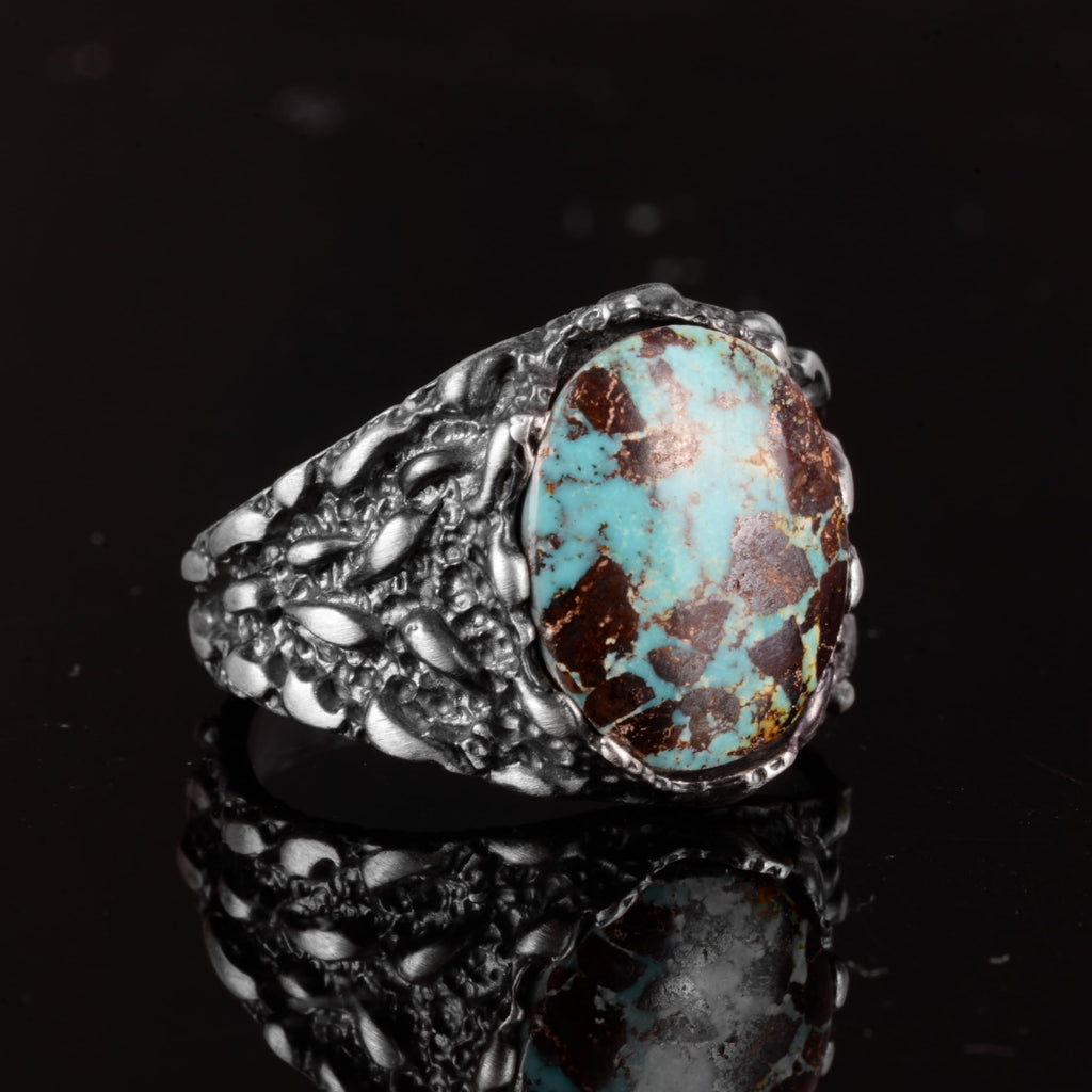 Natural Arizona Turquoise Stone Ring (Model-4) — 4