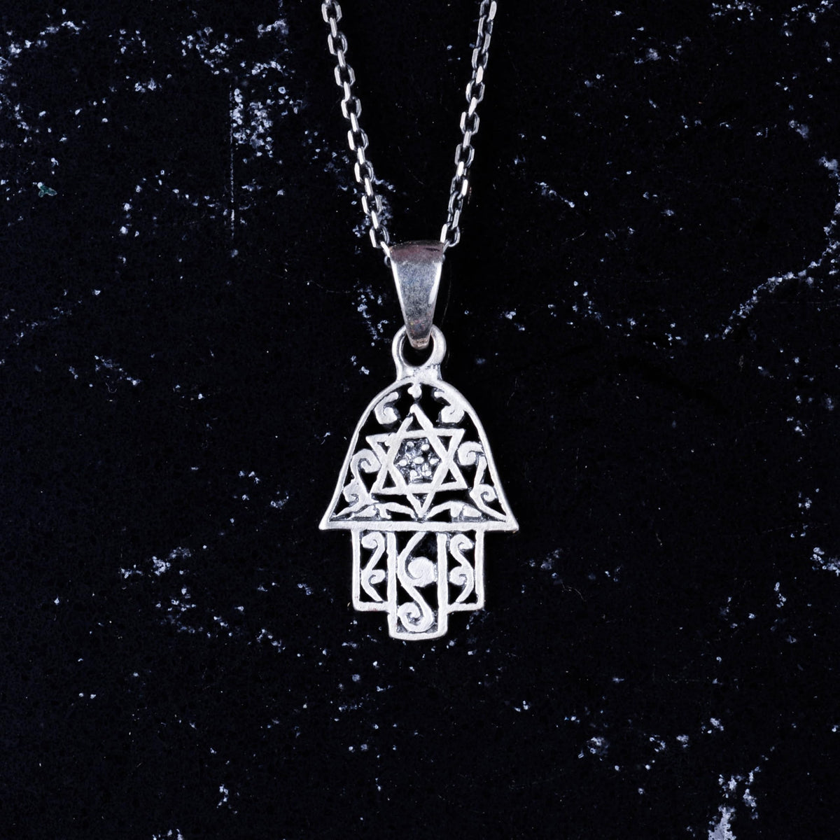 925 Sterling Silver Hamsa Pendant — 4