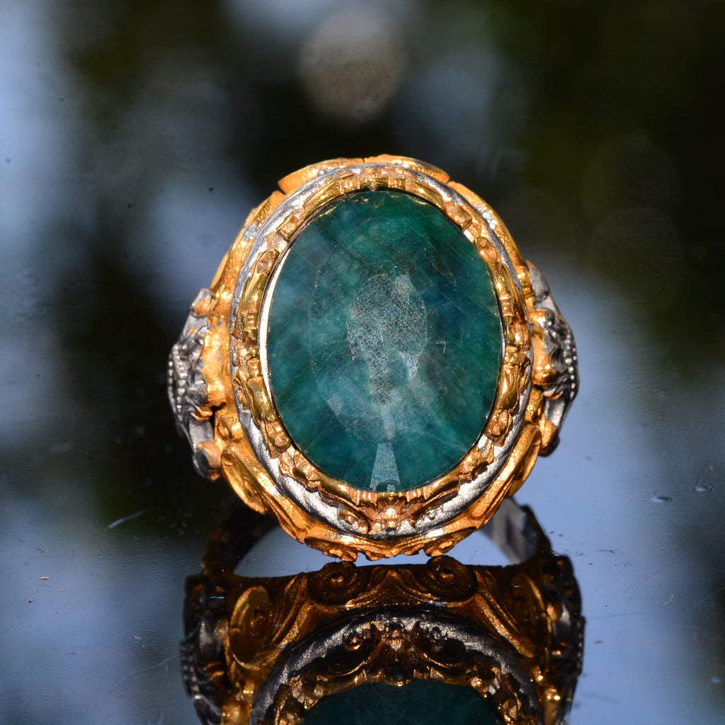 Emerald Stone Men's Ring — 5