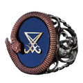 925 Sterling Silver Men's Ring - Artificial Onyx Stone - Snake Design - Signet Ring (Lucifer)