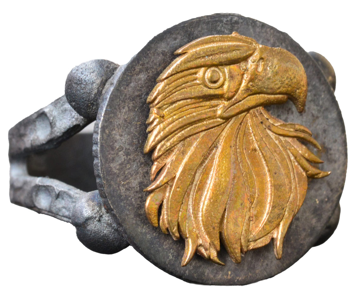 KAMBO Handcrafted Eagle Men's Statement Ring in 925 Sterling Silver - Minimalist Bold Vintage Design - Durable Sterling 