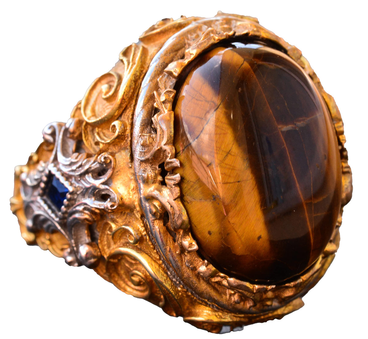 Natural Tiger Eye Stone Ring