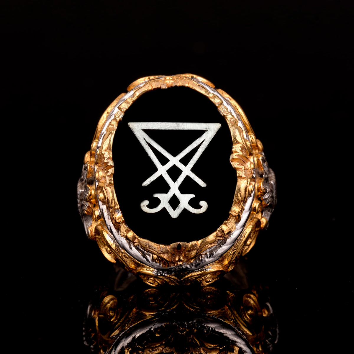 Kambo Lucifer Seal 925 Sterling Silver Men's Ring – Sacred Geometry Design — 3
