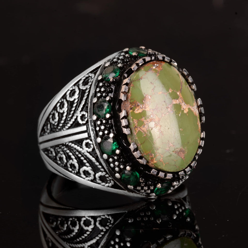 Real Arizona Turquoise Stone Ring (Model-4) — 5