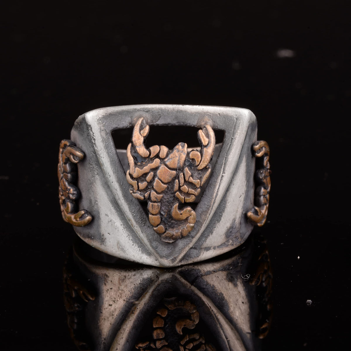 Handmade Scorpion Design Men's Ring, 925 Sterling Silver, Gothic Style Jewelry — 3