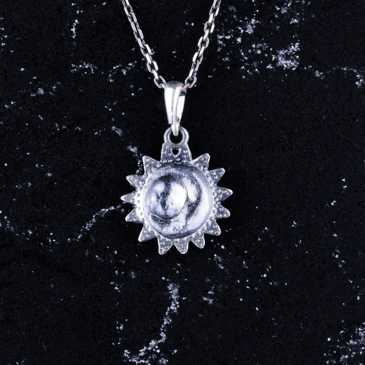 925 Sterling Silver Sun and Moon Pendant - Handmade Symbol of Harmony and Balance — 5
