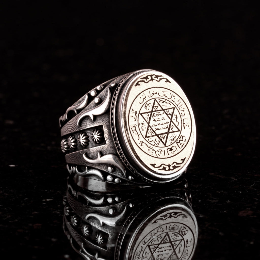 Star of David and Faith Symbol Ring, Star of David Silver Ring, 925 Sterling Sil — 4