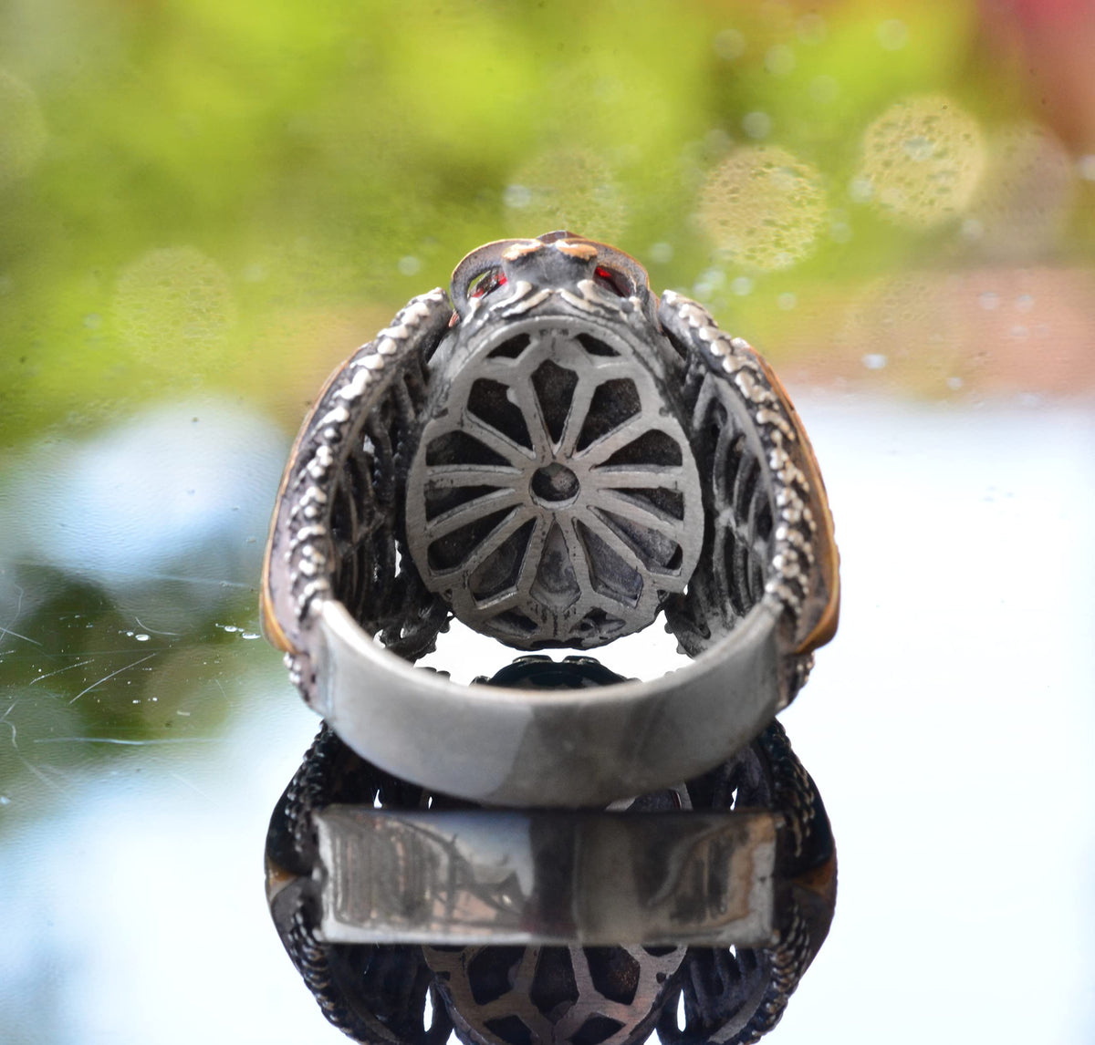 925 Sterling Silver Islamic Ring, Star of David, Seal of Solomon Men's Ring, Religious Jewelry — 8