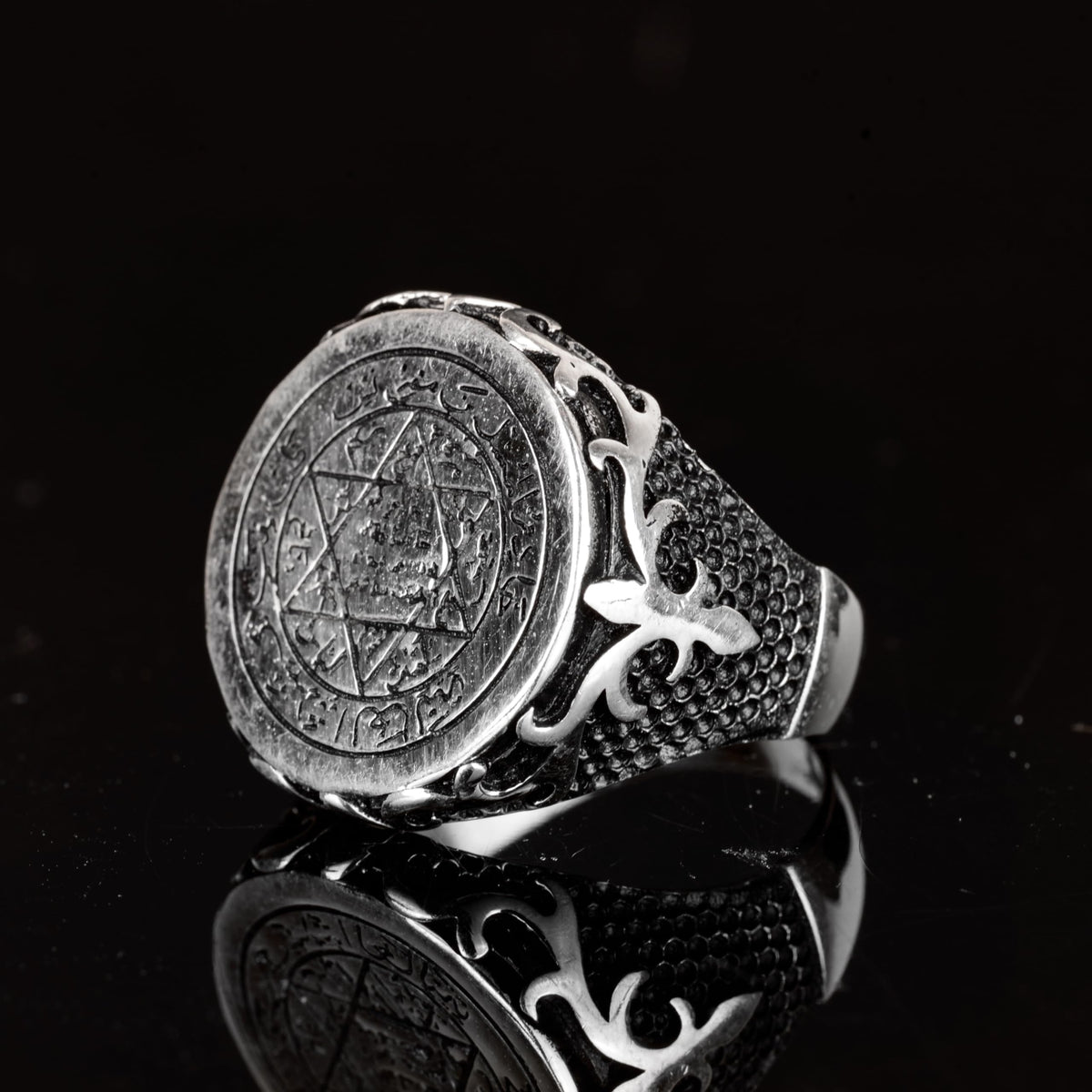 KAMBO Silver Men's Ring, Star of David Ring, Symbolism Ring, David Ring — 5