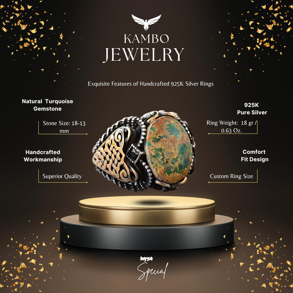 Green Turquoise Stone Ring (Model-4) — 2