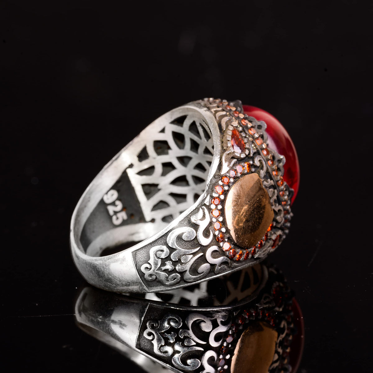 Natural Star Ruby Stone Ring, 925 Sterling Silver Ring, Handmade Ring — 7
