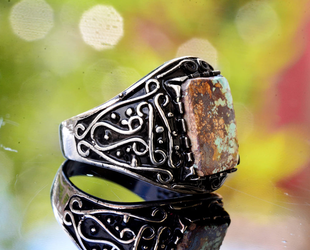 Real Arizona Turquoise Stone Ring (Model-2) — 4