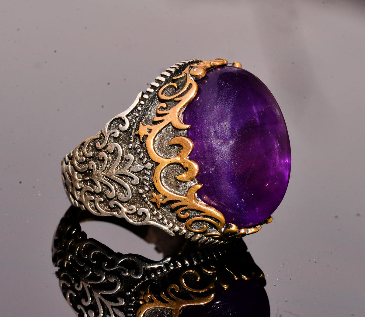 Natural Amethyst Gemstone Ring — 4