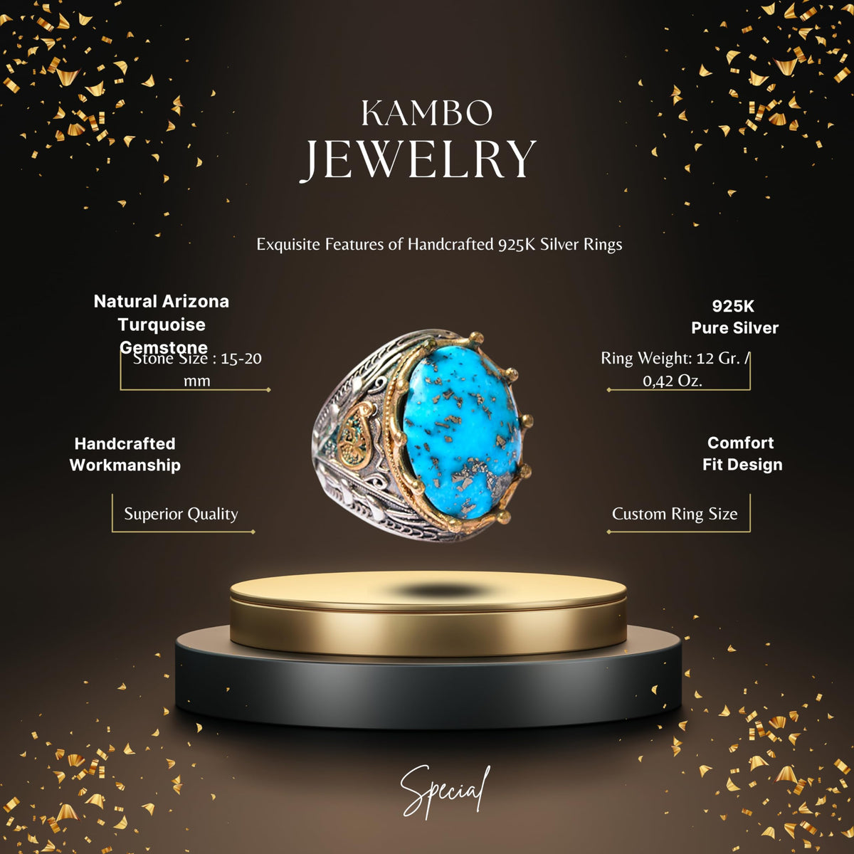 925 Sterling Silver Sultan Ring — 2