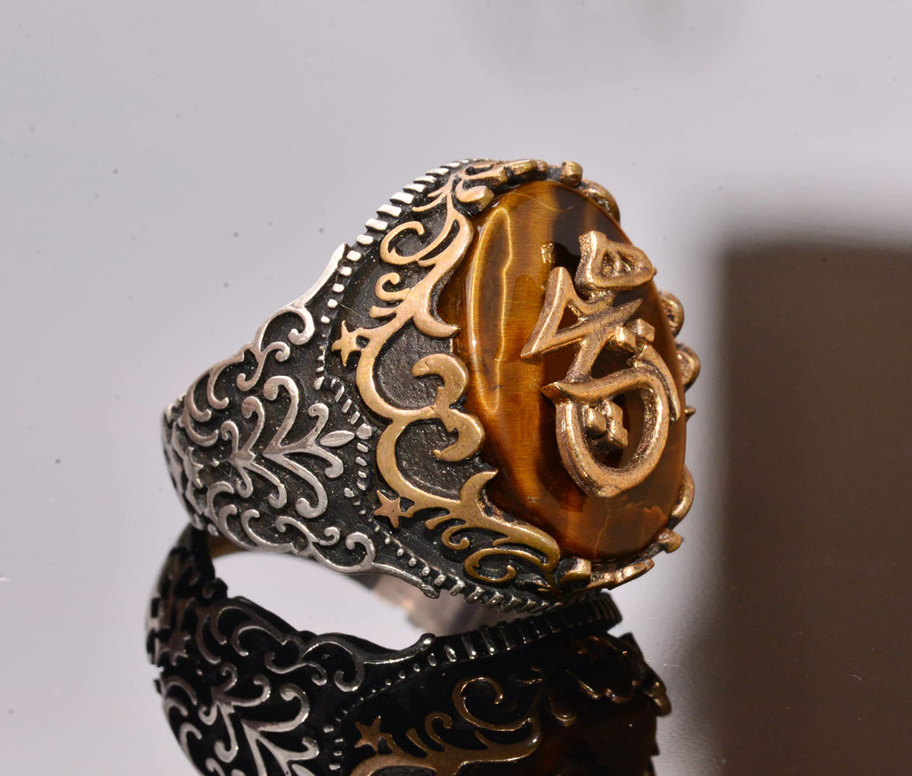 Natural Tiger Eye Stone Ring - 925 Sterling Silver Ring (Model-2) — 4