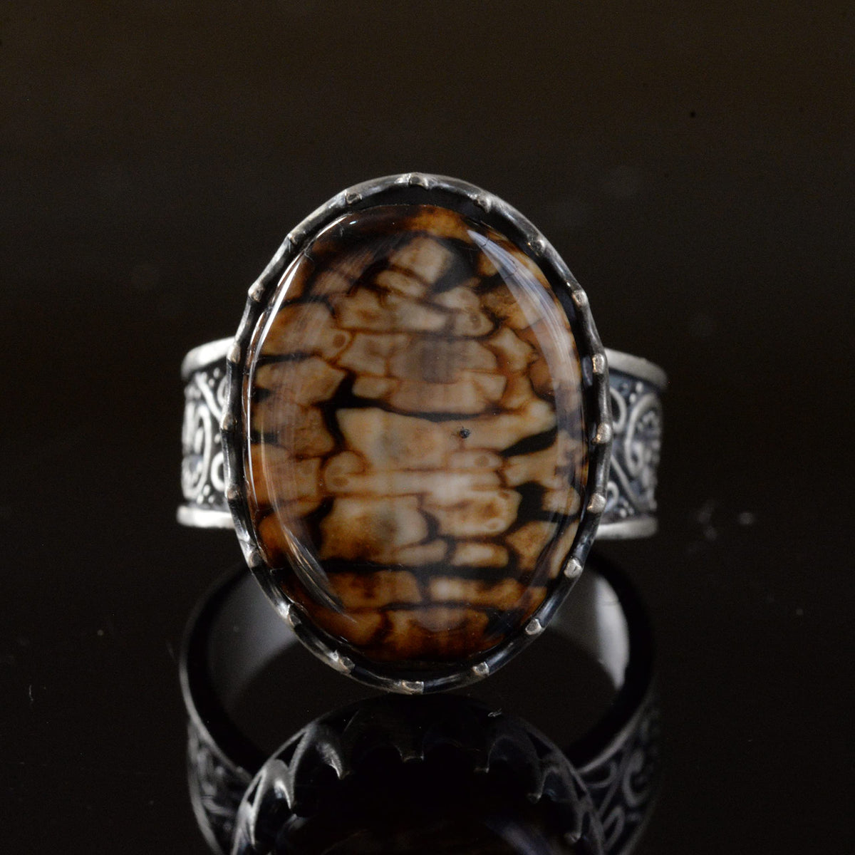 Natural Jasper Stone Ring — 3