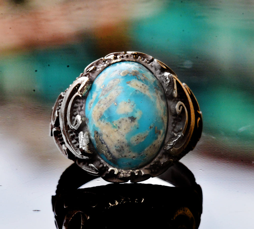 Real Arizona Turquoise Stone Ring — 5
