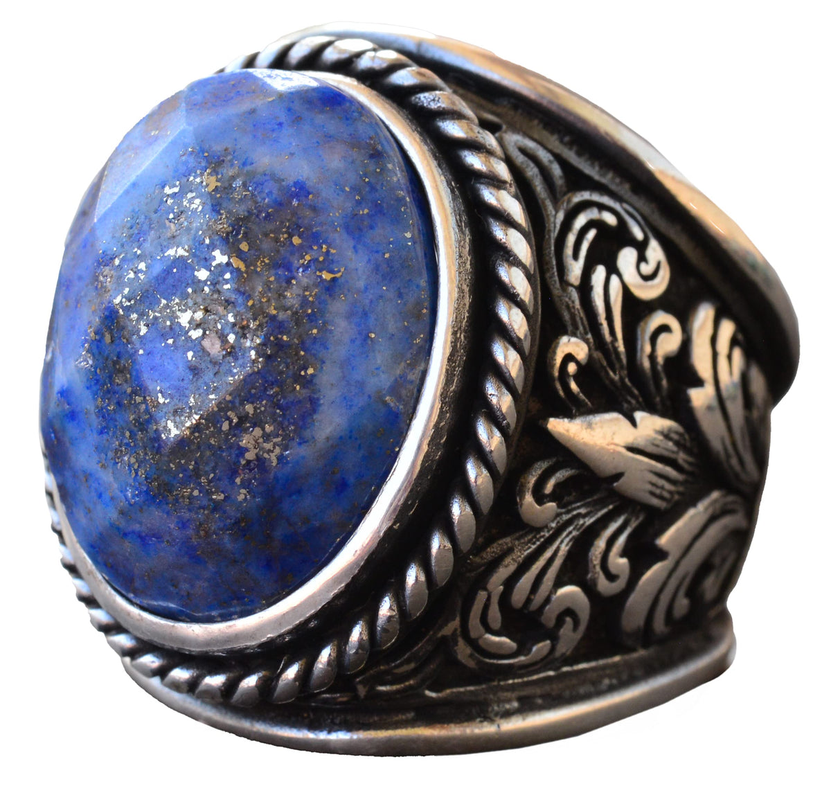 925 Sterling Silver Ring - Natural Stone Selection (Sodalite)