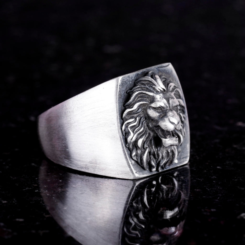 Lion Ring, Animal Figure Ring, Leo Zodiac Ring, 925 Sterling Silver Ring, Showy Ring (Customizable) — 4
