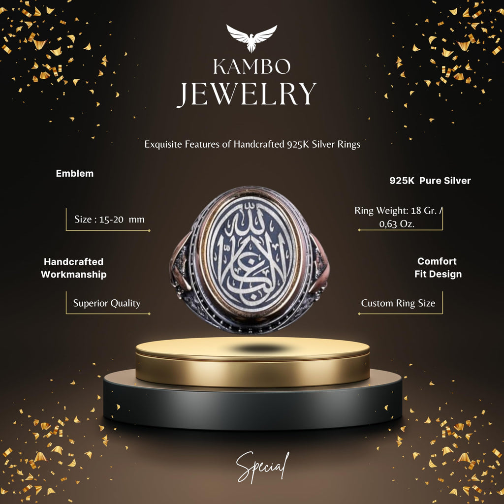 Ayat al-Kursi Islamic Ring, Ottoman Engraved Ring — 2