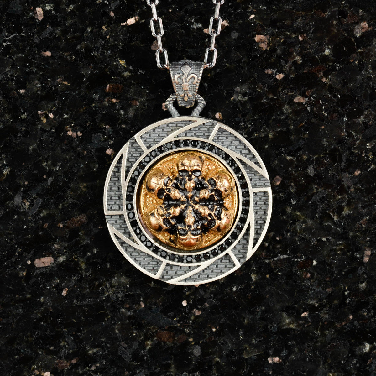 925 Sterling Silver Bear Necklace (Model-2) — 2