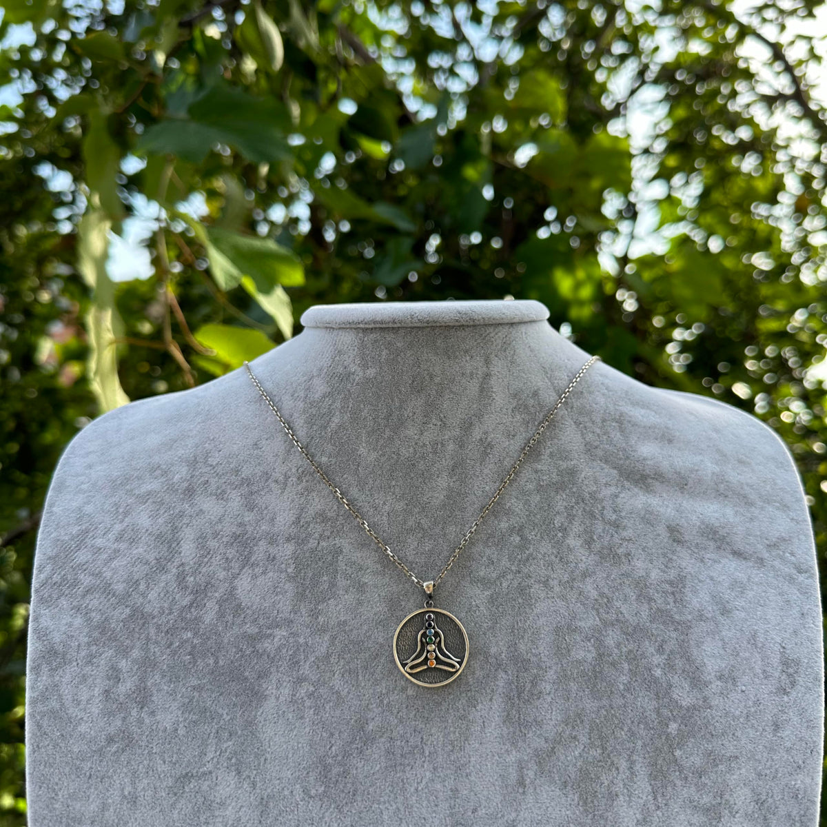 925 Sterling Silver Chakra Necklace – With 7 Chakra Stones — 5
