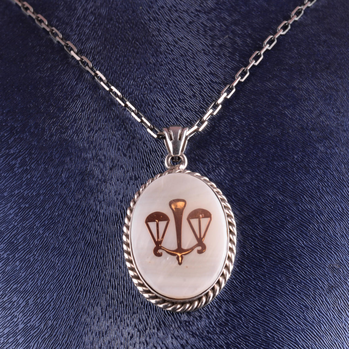 Natural Pearl Symbol Chain Unisex Necklace 925 Sterling Silver – Ottoman Byzantine Symbol Handmade Necklace (Pearl Justice Scale) — 3