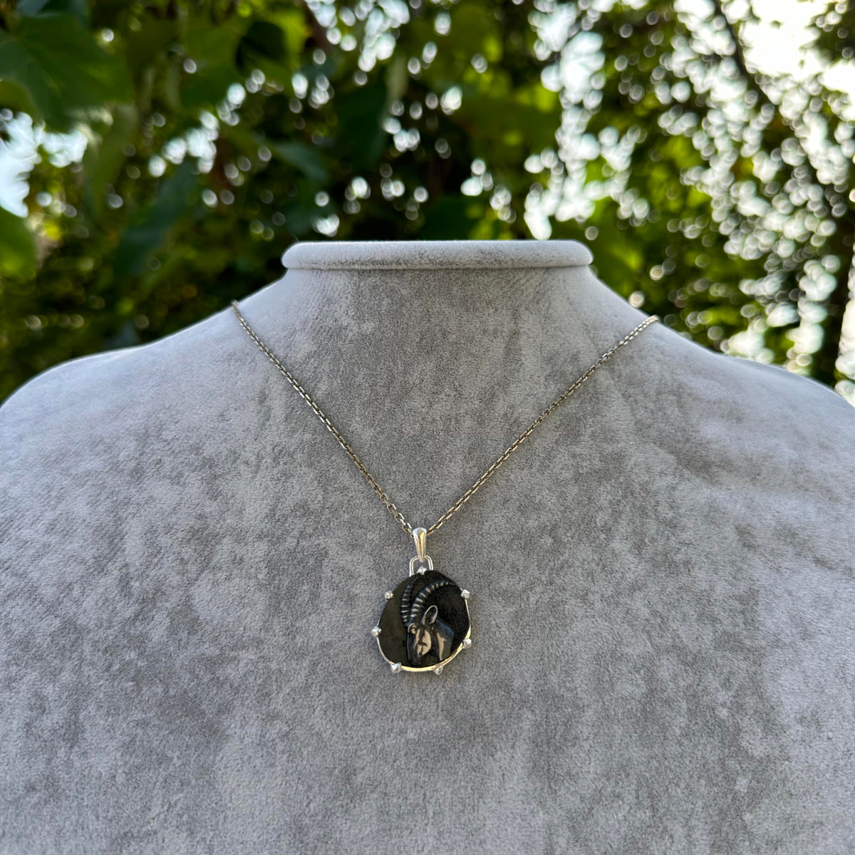 925 Sterling Silver Design Pendant - Zodiac Sign Necklace - Handmade Necklace (Capricorn) — 3
