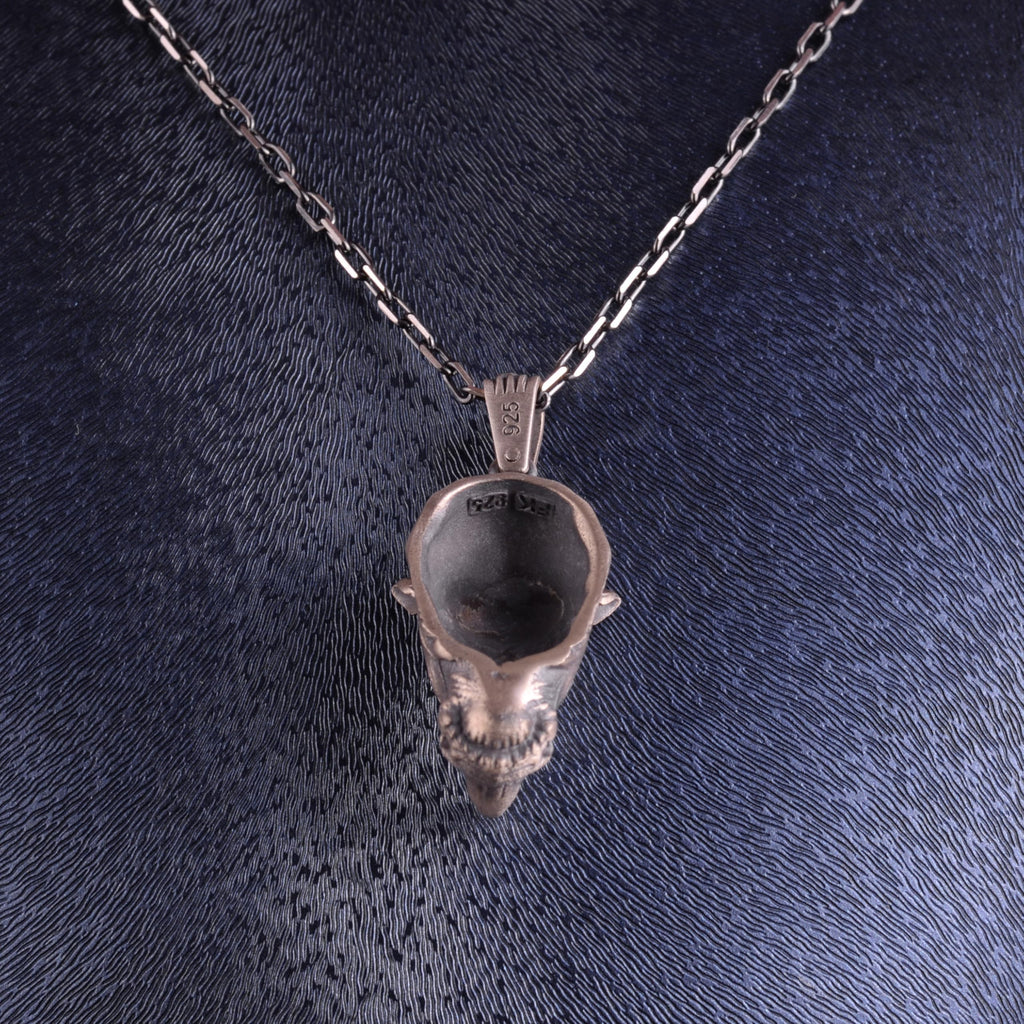 KAMBO Bull Head Necklace 925 Sterling Silver – Unisex Ox Necklace Animal Totem Jewelry Strong Power Symbol Necklace — 4