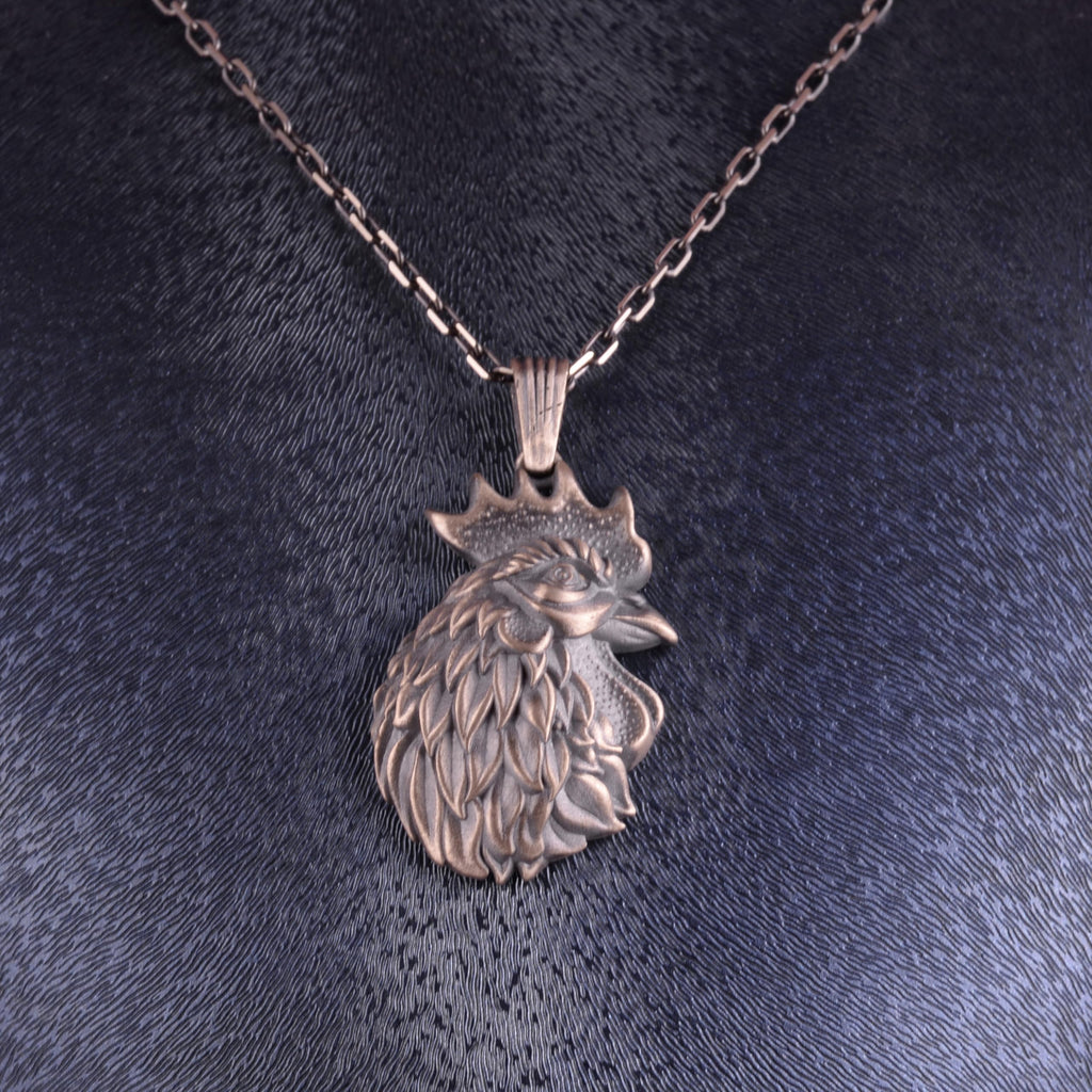 KAMBO 925 Sterling Silver Rooster Necklace – Symbol of Strength, Courage, and New Beginnings – Handmade Animal Charm Jewelry for Men and Women — 4