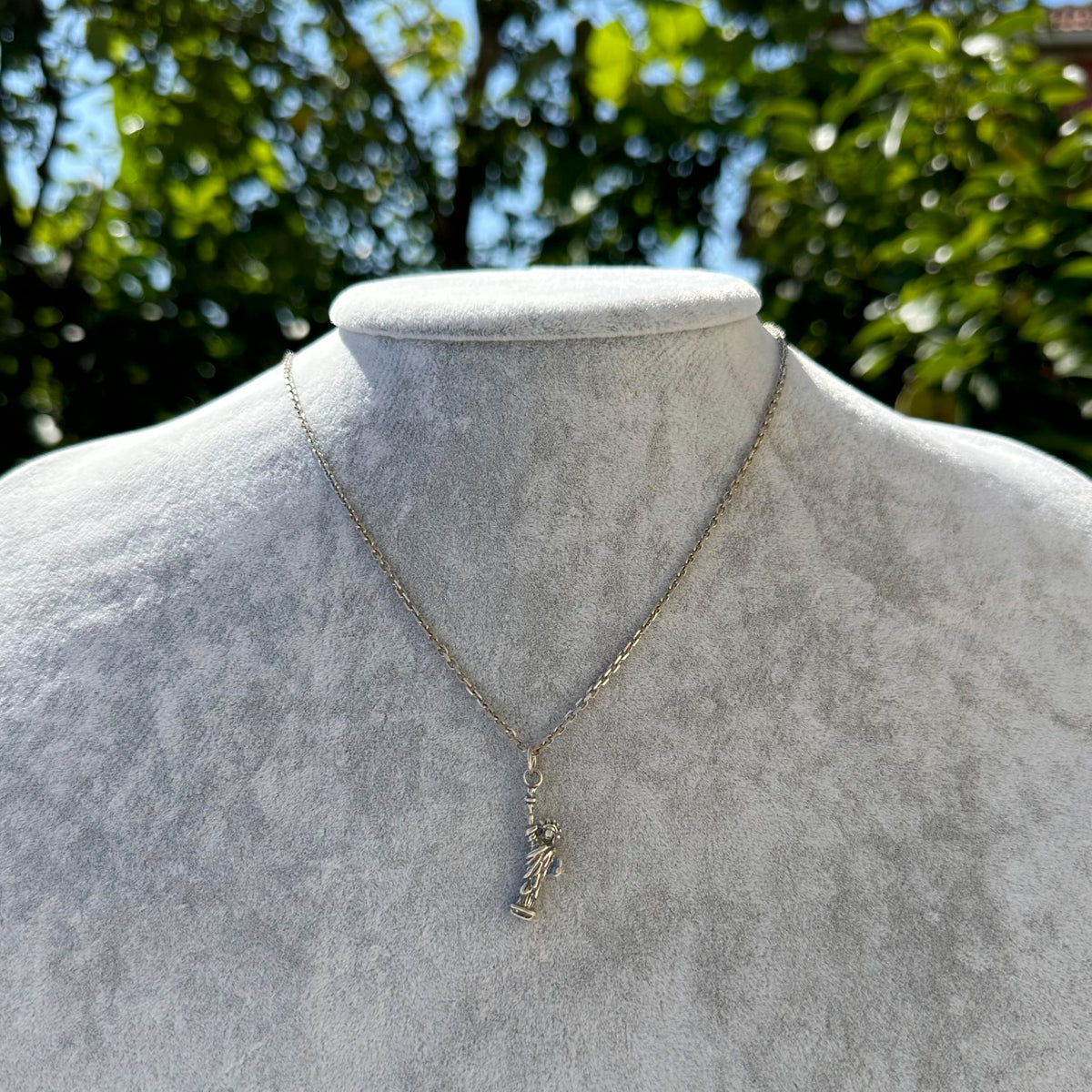 KAMBO 925 Sterling Silver Statue of Liberty Necklace - Handmade Symbol of Freedom and Hope — 3