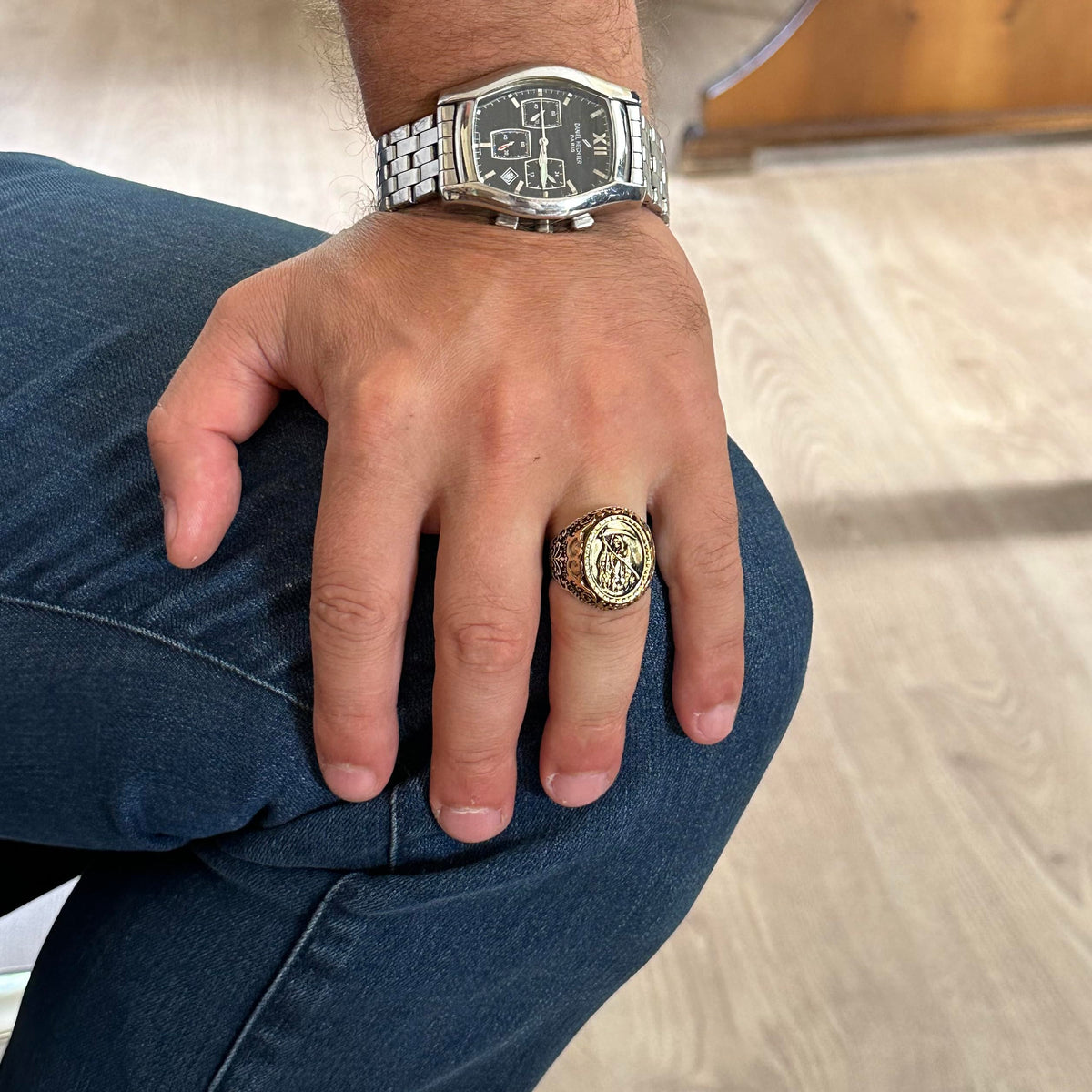 Death Angel Designed Men's Ring - Skull Ring - 925 Sterling Silver Men's Ring — 3