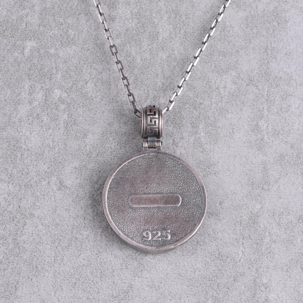 KAMBO Handmade Greek Shield and Sword Warrior Necklace - 925 Sterling Silver Chain Spartan Soldier Necklace - Symbol of Courage, Honor, and Strength (Silver) — 5