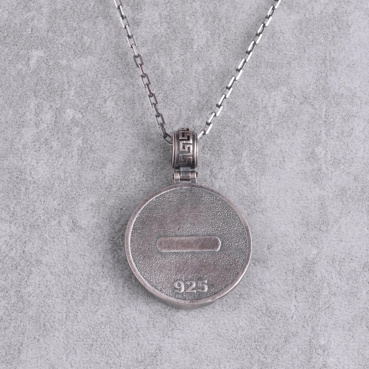 KAMBO Handmade Greek Shield and Sword Warrior Necklace - 925 Sterling Silver Chain Spartan Soldier Necklace - Symbol of Courage, Honor, and Strength (Silver) — 5