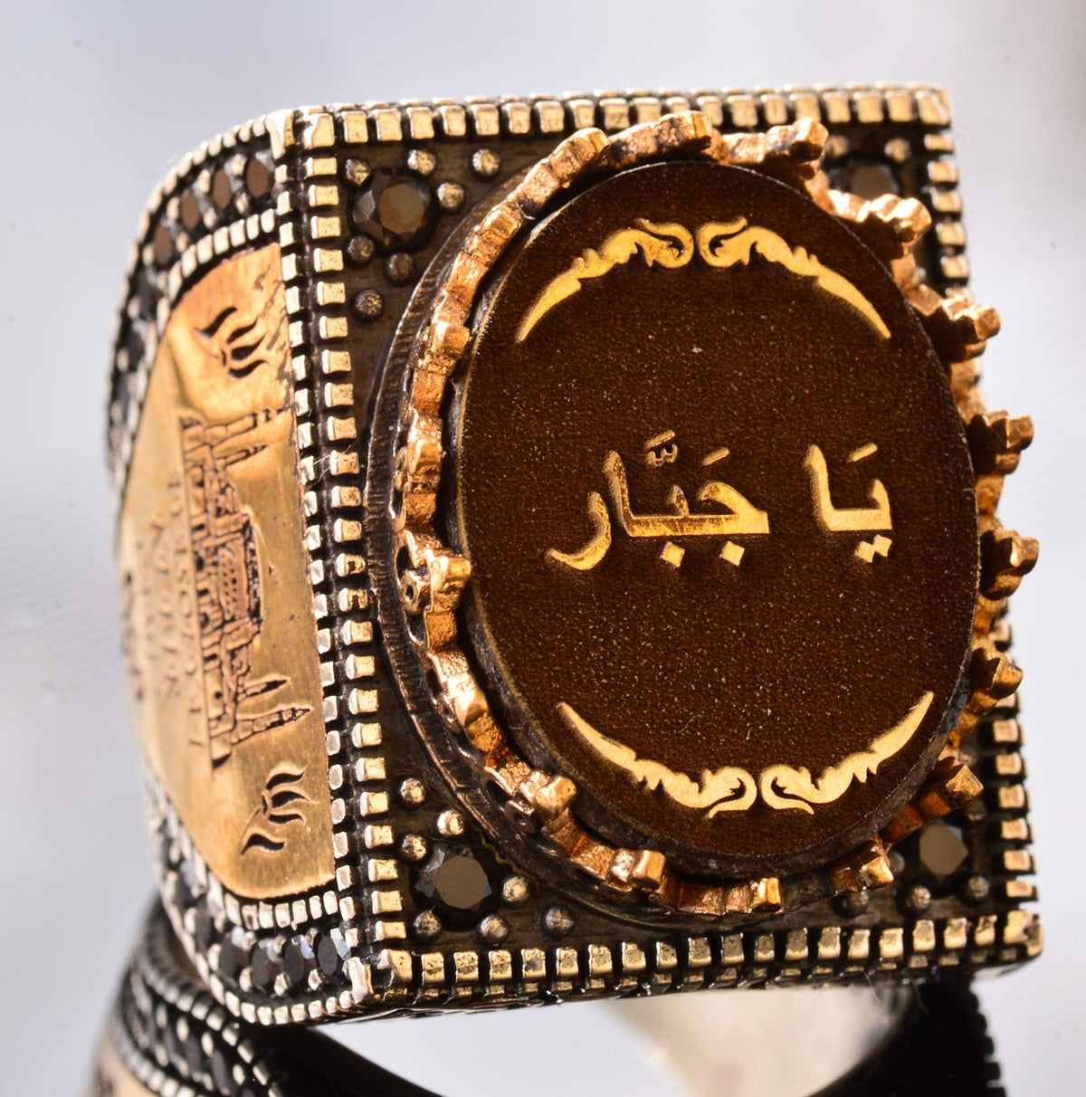 Silver Men's Ring - Ya Cabbar Islamic Muslim Ring — 4