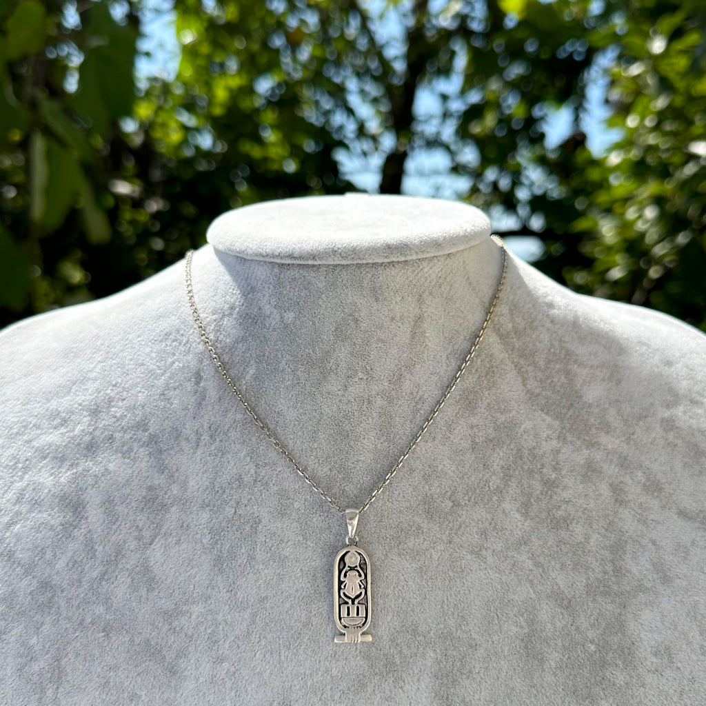 Kambo 925 Sterling Silver Scarab Pendant - Handcrafted Ancient Egyptian Symbol - Unique Necklace — 2