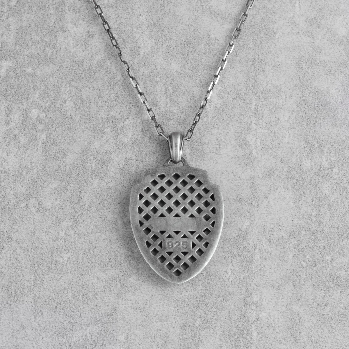 KAMBO 925 Sterling Silver Chain Men's Necklace – Owl Symbol Shield Necklace – Handmade Gothic Jewelry for Wisdom and Protection (Silver) — 5