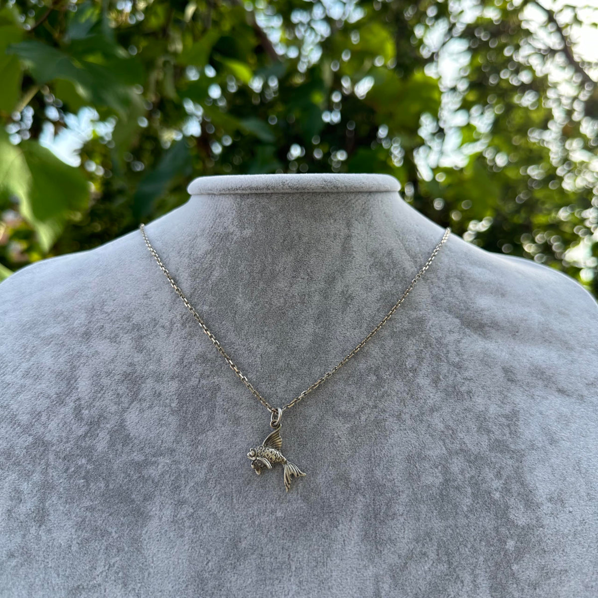 925 Sterling Silver Fish Pendant - Handmade Abundance and Flow Symbol — 6