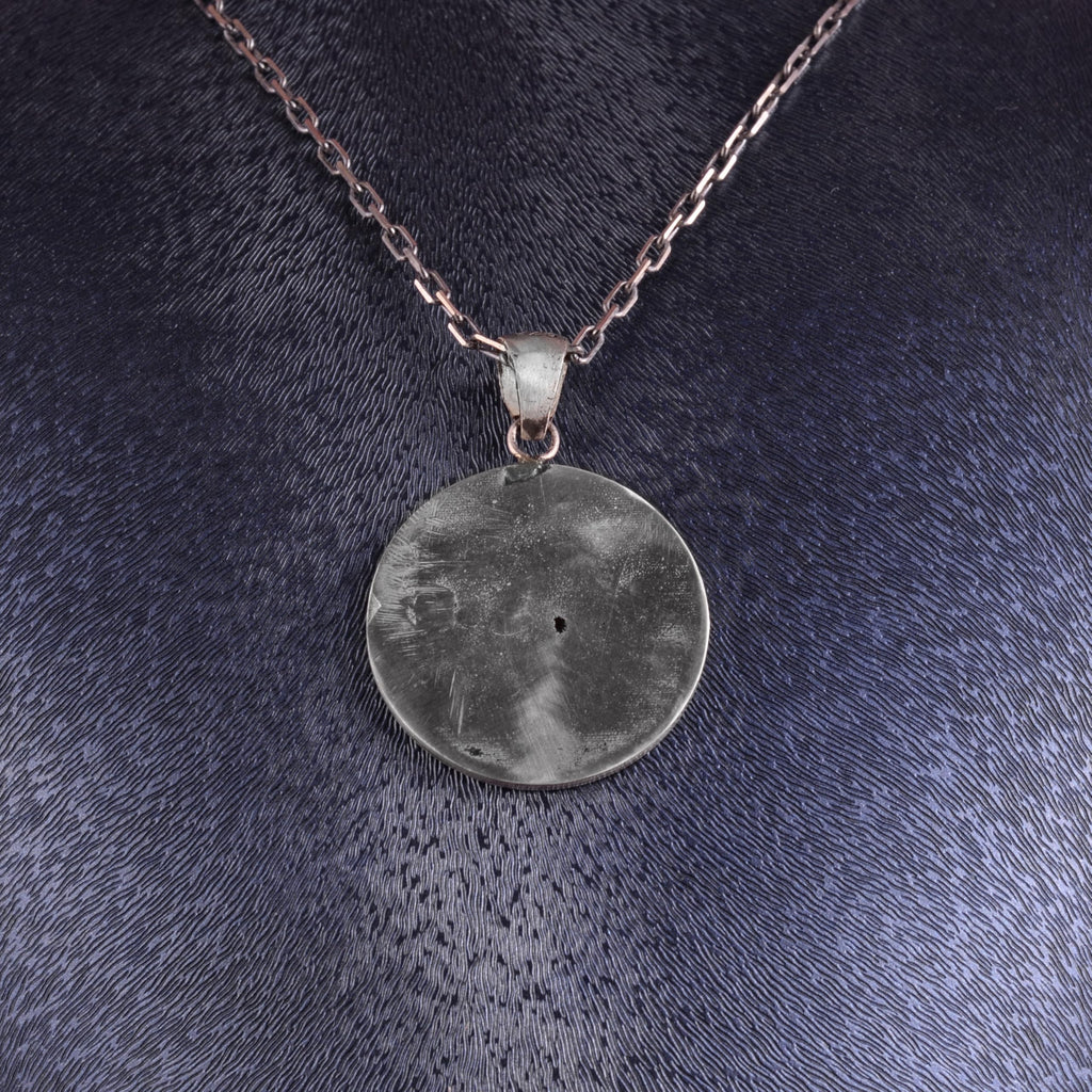 KAMBO Antique Masonic Necklace – 925 Sterling Silver Mason Symbol Vintage Style Round Pendant Jewelry — 5