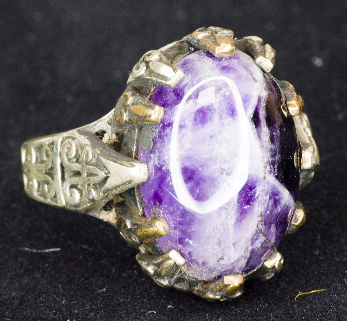 KAMBO Men's 925 Sterling Silver Natural Amethyst Stone Ring – Elegant Men's Ring — 2