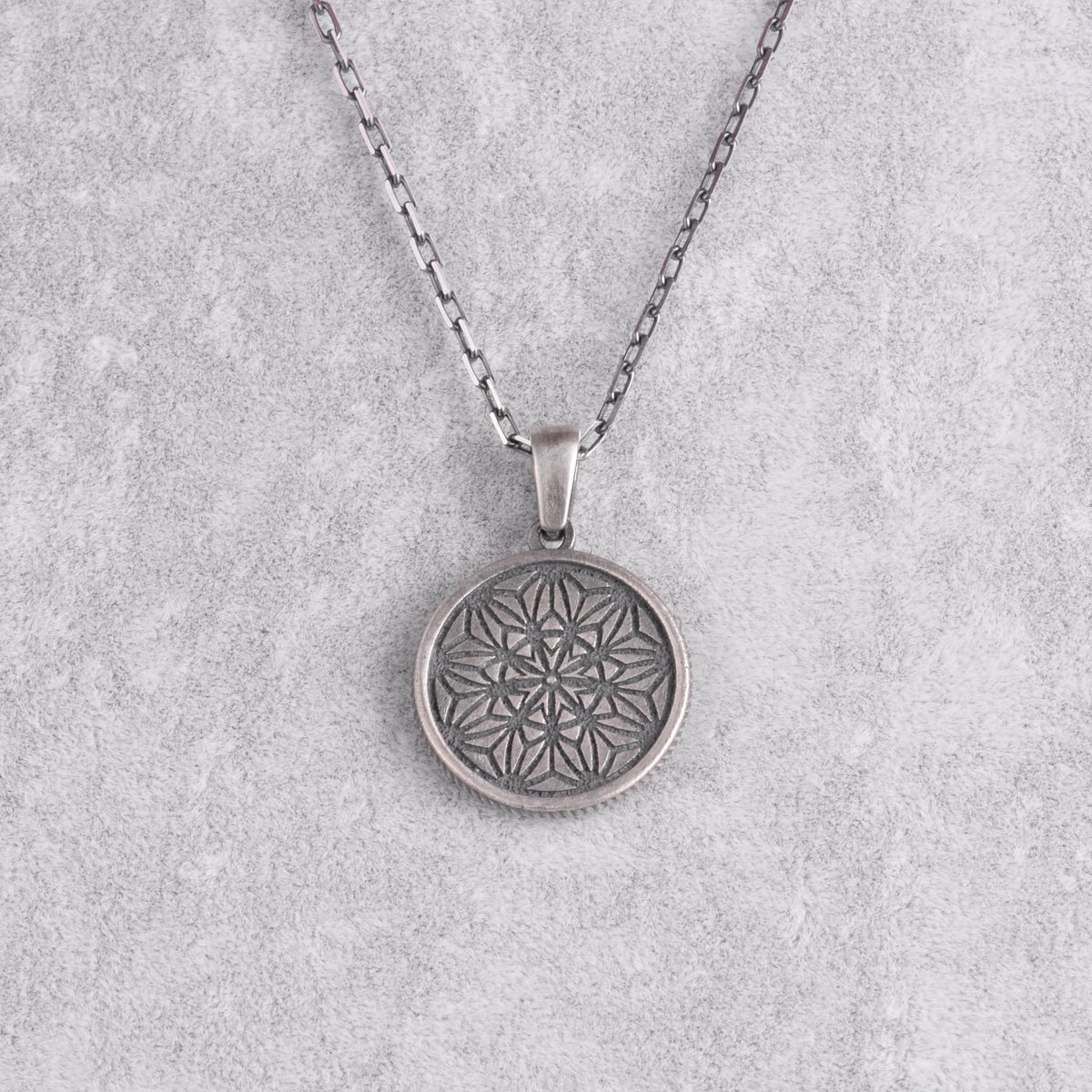 KAMBO Men's 925 Sterling Silver Skull Necklace – Viking Compass Vegvisir with Scandinavian Runes – Chain Handmade Scandinavian Amulet (Silver) — 5