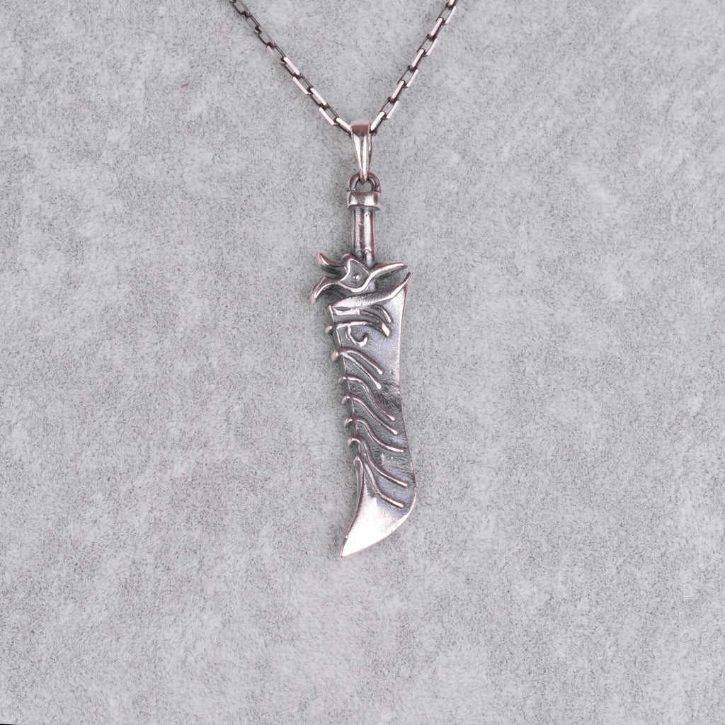 KAMBO Fantasy Sword Necklace 925 Sterling Silver Dragon Warrior Blade Design Gothic Style — 3