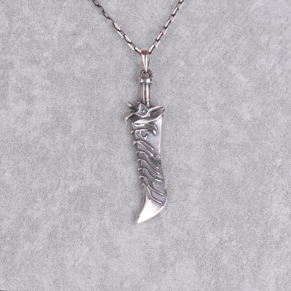 KAMBO Fantasy Sword Necklace 925 Sterling Silver Dragon Warrior Blade Design Gothic Style — 3