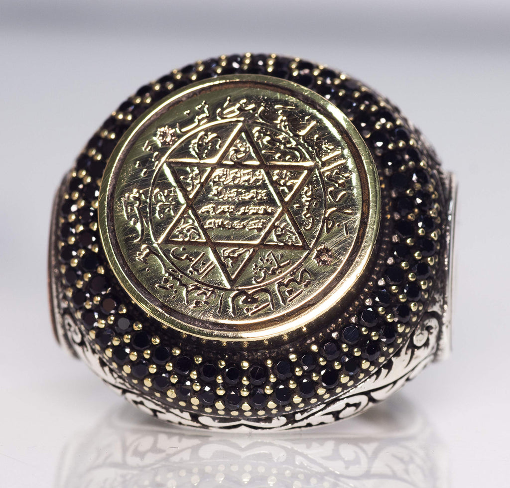925 Sterling Silver Star of David Ring - Solomon Seal Design — 4