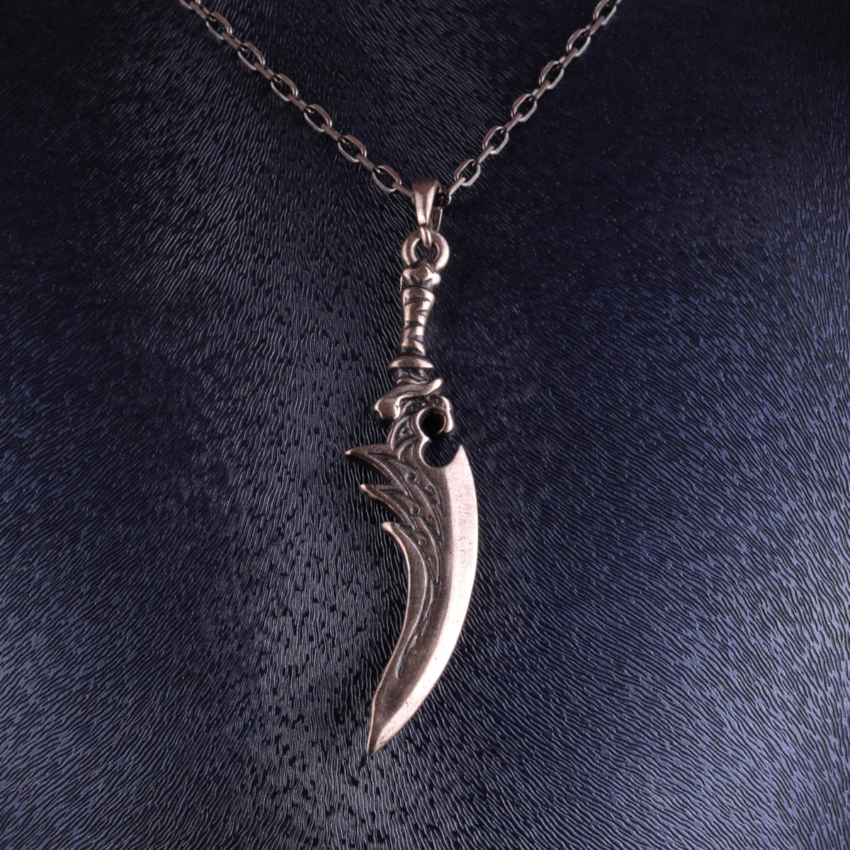 KAMBO Dagger Sword Necklace 925 Sterling Silver – Chain Unisex Gothic Knife Necklace Vintage Weapon Design Jewelry — 4