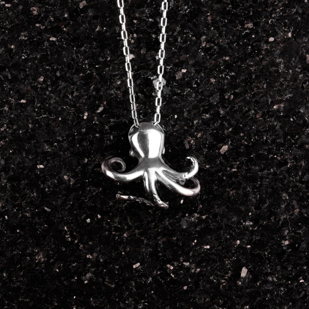 Kambo 925 Sterling Silver Unisex Necklace, Octopus Necklace with Chain — 3